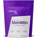 Met4Min | 120 Capsules 60,000mg | High Purity Blood Sugar Formula | Diabetic Supplement for Blood Glucose Level Support (120 Count)