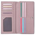 Wallets for Women RFID Blocking Ultra Slim Leather Credit Card Holder Clutch by GOIACII