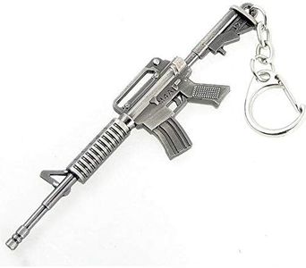 Mallofusa Miniature Gray Metal Assault Rifle Gun Model Keychain Bag Pendant Gift Small M4a1-gray