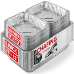 Chafing Dish Buffet Set Disposable - 21 x 13 (5 Pack) 9 x 13 (10 Pack) Aluminum Serving Trays, Catering Pans for Keeping Food Warm, Foil Chaffing Dishes for Buffets and Parties, Warming Tray