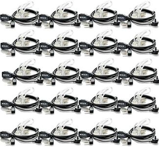 Retevis Walkie Talkie Cuffie con Tubo Acustico Trasparente Auricolare Buttafuori 2 Pin Compatibile con Ricetrasmettitore RT24 RT618 RT27 RT28 RT622 ESYNiC Nestling Baofeng BF-888S (20 Pezzi)