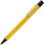 Lamy safari yellow - Ballpoint Pen with ergonomic grip & line width M - for pleasant long writing - made of robust ASA plastic – including large capacity refill M 16 in blue