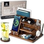 Wooden Docking Station with Laptop 