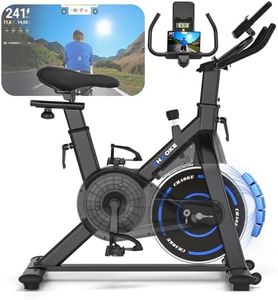 [UPGRADE] Heimtrainer Fahrrad mit APP, CHAOKE Hometrainer Fahrrad, Leises, Stufenlos Einstellbares Magnetsystem, Ergometer Heimtrainer mit LCD-Display, Indoor Fitnessbike für Zuhause, Bis 150KG