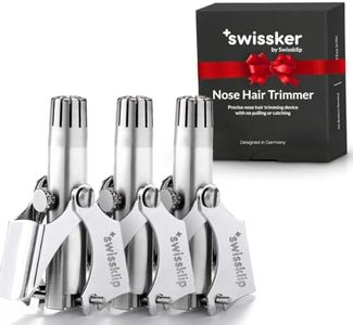 Swissklip Nose & Ear Hair Trimmer - Stainless Steel, Easy to Use, Keep Neat & Clean - Men & Women's Nose & Ear Hair Remover