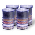 5-Stage Replacement Mineral Filter Cartridge for Countertop & Water Coolers. 5 layers of filtration & mineralization. Removes granular impurities to provide a brilliant sparkle in water (Set of 4)