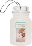 Yankee Candle Paper Car Jar Air Freshener for Long Lasting Fragrance (Coconut Beach, 1 Pack)