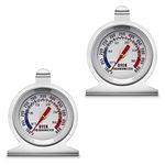 KT THERMO Dial Oven Thermometer(2-Pack) with Instant Read,2-Inch Stainless Steel Grill Thermometer …