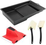 Paint Edger Tool with Trim and Touch-Up Pad, Paint Pad Tray Set Easy-to-Use Edge Painting Tool, Painting Wall Edges Pad for Home Interior, Trim Smart Paint Edger for High Ceiling