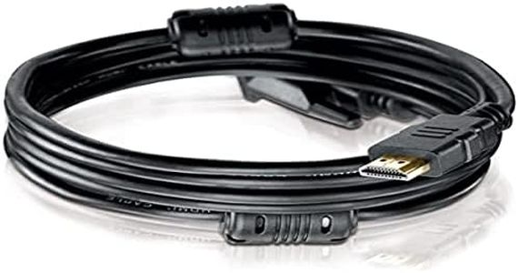 HDSupply HC030-020 Ferrita con cable de enlace simple HDMI / DVI-D HDMI-A macho (19 pines) a DVI-D macho (18 + 1 pines) 2 veces blindado contactos chapados en oro, 2,00m, negro