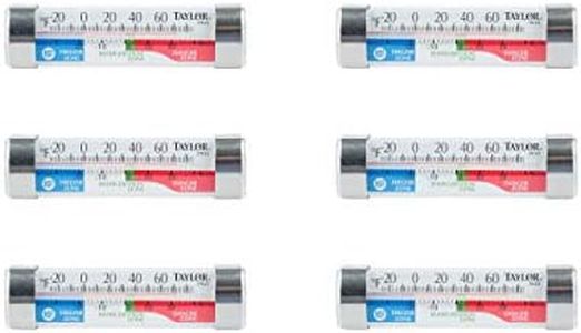 Taylor Freezer & Refrigerator Kitchen Thermometer, 6 Count