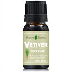 Vetiver Essential Oil, 100% Pure Vetiver Oil for Diffuser, Organic Essential Oil for Relaxation, Farm-Fresh from Thailand, 10ml .33 fl oz, Chrysopogon Zizanioides