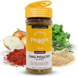 My Secrets Peggy's Food OMG Poultry Seasoning Mix – Perfect Blend of Herbs and Spices – With Pink Himalayan Salt – 3.5 Oz/99.2 g – Versatile – Low Sodium – No Clumping