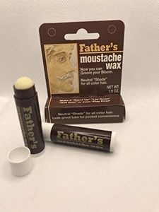 Father's Moustache Wax Neutral. Neutral Shade for All Color Hair. Leak Proof Tube for Pocket Convenience (4). ON All Multi Packs at Checkout, (Pack of 4)