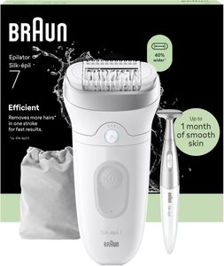 Braun Silk-épil 7 Epilator – White Wet & Dry Hair Removal