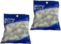 ComfyNex Natural Moth Balls - Old Fashioned Closet Clothes Protector, Moth Protection in Cupboards, Drawers and Storage Cabinets, Effective Moth Repellent (Pack of 2)