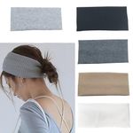 5 Pcs Headbands for Women,Stretch Non-Slip Headbands Lightweight Sweat Hair Bands for Sport Yoga Running