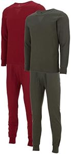 DARESAY Mens Thermal Long Sleeve Shirt & Pant - Base Layer for Tshirts & Jackets - Long Johns For Men Base Layer Set (2-Sets)