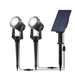 CORESLUX Solar Spot Lights Outdoor Garden 6000K White Light Solar Uplighters Outdoor Garden Waterproof Solar Spotlights Garden Landscape Lamps for Garden Yard Lawn Path (2 Lights)