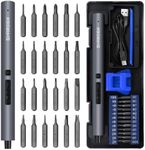 SHARDEN Mini Electric Screwdriver,29 in 1 Small Electric Screwdriver Kit with 24 Magnetic Bits,Precision Screwdriver Cordless Repair Tool for Phone Camera Laptop Watch