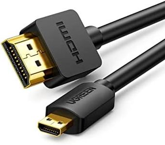 UGREEN Cavo Micro HDMI a HDMI 3D 4K con Ethernet e Canali di Ritorno Audio Compatibile con GoPro 7 6 5 Black, Canon, Nikon, Sony, Panasonic Fotocamere, Videocamera, Laptop con Micro HDMI (2M)