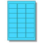 Label Planet® 21 Per Page/Sheet, 5 Sheets (105 Sticky BLUE Labels), Blank Plain Matt Quality A4 Coloured Paper Stickers, for Laser/Copier/Inkjet Printer, UK LP21/63C, 63.5 x 38.1 MM, Colour Coding