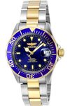 Invicta Stainless Steel Pro-Diver Analog Blue Dial Men Watch-8928, Silver Band