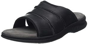 Clarks Men's Walkford Easy Sandal, Black Tumbled, 7 UK