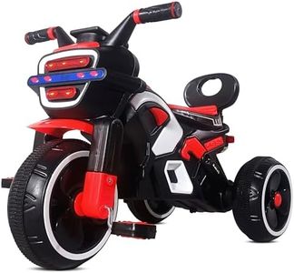 Kidsmate Ranger Bike Pedal Tricycles for Kids 1 to 3 Years| Kids Cycle with Musical Horn, Lights, EVA Wheels & Push Handle | Baby Cycle | Fun Outdoor Cycle for Kids for 2 Years | Black/Red