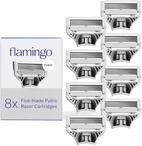 Flamingo Pubic Women's Pubic Razor Refill Cartridges, 8 Women's Razors for Shaving Bikini Line