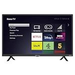 EMtronics EM32ROK Roku TV 32" Inch HD Ready 720p Smart with Netflix, Disney+, BBC, Freeview Play, Dolby Audio, Mobile Control and 3 x HDMI, USB - Black (2024 Model)