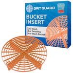 Grit Guard Orange Bucket Insert - 10" Diameter Car Wash Bucket Dirt Trap for Car Washing, Detailing Compatible with 3.5, 4, 5 and 6 Gallon Buckets