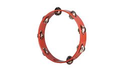 Kannan Musical Instruments Tambourine, 10 inch (without head), Red