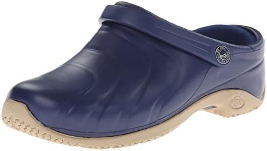 Anywear Zone Men’s and Women’s Clog Nurse Shoes, Slip Resistant for Healthcare, Gardening and Food Service, Navy, 8