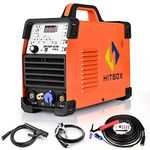 HITBOX 200AMP TIG AC DC Aluminum TIG Welding Machine Digital Inverter TIG Welder with AC DC Pulse/Square/DC TIG Welding Machine, TIG & Al Weld(HBT250P)