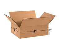 Box Brother 3 Ply Brown Corrugated Packing box Size: 9x6x3 Length 9 inch Width 6 inch Height 3 inch Shipping box Courier Box (Pack of 50)