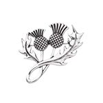 CENWA Double Scottish Thistle Brooch Pin Sassenach Scottish Brooch (Thistle BP 2)