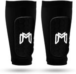 MediCaptain Mini Shin Guards Soccer – Built in Mini Shin Pad Sleeves for Mens, Women, Teens – Small Shin Guards, Perfect for High Level Players - Lightweight, Breathable (Black, Maxi (5.5 x 2.8 in))