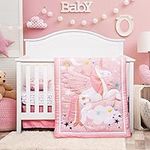 Cloele Pink Crib Bedding Set for Gi