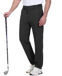 JHMORP Men's Golf Pants Stretch Lightweight Quick Dry Dress Work Casual Pants with Pockets (Black,CA 40)