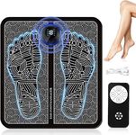 EMS Foot Massagers for Pain and Circulation, Humitay Electric Foot Massager Mat with 8 Modes and 19 Intensity Levels for Improved Circulation, Muscle Relaxation and Pain Relief