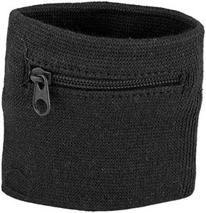 Muñequeras Deportivas con Cremallera, Bolsa de Muñeca Deportiva Muñequera Monedero Muñequera Porta Llaves Muñequera Running Llaves para Monedas Llaves Billetera Negro