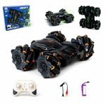 Eli & Chi Remote Control Car for Kids, 4WD RC Stunt Drift Toy, 360° Rotation, Double Sided Driving, Rechargeable High Speed Racing with LED Lights, Birthday Gift for Boys Girls 5-12 Years, Multicolour