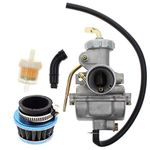 Carbhub PZ20 Carburetor for Kazuma Baja 50cc 70cc 90cc 110cc 125cc TaoTao 110B NST SunL Chinese Quad 4 stroke ATV 4 wheeler Go kart Dirt Bike Honda CRF50F XL75 CRF80F XR50R with Air Fuel Filter