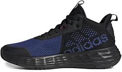 adidas Men's Own The Game 2.0 Basketball Shoe, Black/Carbon/Victory Blue, 7.5 US