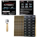 AUTODIFY™ Car Damping Sheet | Aluminum Foil + Butyl Rubber Sound Deadening Mat | Noise Reduction, Heat Insulation,Anti Vibration | Door,Roof,Floor,Chassis (BLACK 2.3MM, 10PC [46cm * 80cm] with Roller)