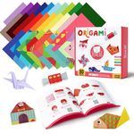 Joycat 360 PCS Colorful Origami Paper for Kids-6*6 inch 160 Double Sided Origami Paper 80 Projects & 200 Sheets 20 Colors & 6 Stickers with Instructional Origami Book Gift for 4+ Girls Boys