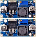 ICSTORE ICMs LM2596/LM 2596 DC to DC Buck Converter/Boost Regulator, Dc-Dc Step Down Adjustable Voltage Power Supply Module/Board/kit, A 24v to 18V/12V/9V/5V, 12V to 9V/5V 3A/Ampere DCtoDc Booster - pack of 2