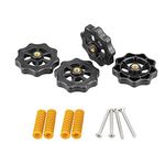 3DINNOVATIONS Heatbed Spring Hand Twist Leveling Kit Leveling Nut+Hot Bed Spring+M440 Screws for MK3 Heated Bed for Ender 3 / Ender 3 Pro/Ender 5/ CR-10/ CR-10S /CR-10 3D Yellow Spring (4 Set)