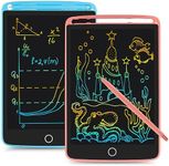 SUNLU LCD Writing Tablet, 8.5 Inch Drawing Pad for Kids and Adults, Doodle Pad with Lockable Erase Button, Digital Board with Magnet, Pack of 2, Blue + Pink